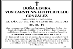 Elvira Von Carstenn-Lichterfelde